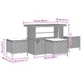 vidaXL Záhradný jedálenský set 4 ks Béžová polyratan