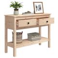 vidaXL Konzolový stolík 100x35x75 cm masívne borovicové drevo