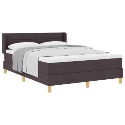 vidaXL Posteľ s pružinovým rámom Tmavohnedá 200 x 140 cm látka