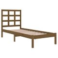 vidaXL Posteľný rám medový drevený masív 75x190cm malé jednolôžko