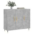 vidaXL Komoda betónová sivá 90x34x80 cm kompozitné drevo