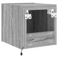 vidaXL TV nástenné skrinky s LED svetlami 2ks sivá sonoma 30,5x35x30cm