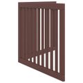 vidaXL Brána pre psa skladacia 2 panely hnedá 160 cm topoľové drevo