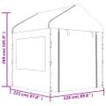 vidaXL Altánok so strechou, biely 8,92x2,28x2,69 m, polyetylén