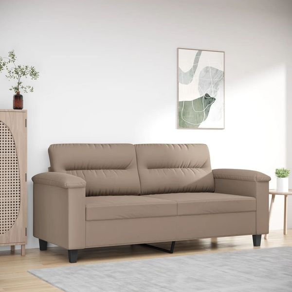 vidaXL 2-miestna pohovka sivohnedá 140 cm mikrovlákno