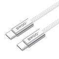 BWOO 240W opletený kábel USB-C - USB-C BO-X317C-C 1m biely