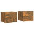vidaXL Nočné stolíky 2 ks dymový dub 40x30x30 cm spracované drevo