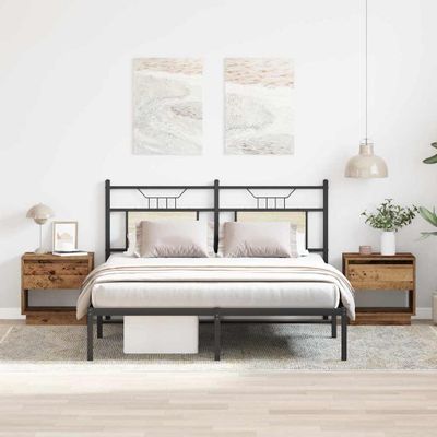 vidaXL Nočný stolík 2 pcs Staré drevo 45 x 34 x 44 cm Kompozitné drevo