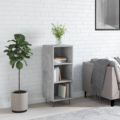 vidaXL Komoda betónovo sivá 34,5x32,5x90 cm kompozitné drevo