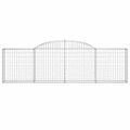 vidaXL Oblúkové gabionové koše 4 ks 300x30x80/100cm pozinkované železo