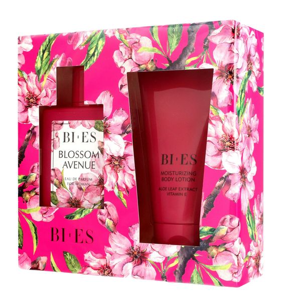 BI-ES BLOSSOM AVENUE dámska darčeková súprava - parfumovaná voda 100ml + telové mlieko 150ml