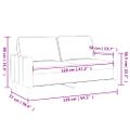 vidaXL 2-miestna pohovka hnedá 120 cm zamat