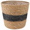 vidaXL 3 ks Prírodná a čierna Ø26 x 19 cm 100% Morská tráva