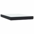 vidaXL Posteľný rám boxspring s matracom a LED čierny 160x210 cm zamat