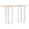 vidaXL Nohy barového stola v tvare T, 2 ks, biele, 40x35x(90-91) cm, oceľové