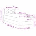 vidaXL Posteľ s pružinovým rámom Tmavohnedá 80 x 200 cm látka