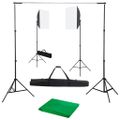 vidaXL Sada do fotoštúdia so softbox svetlami a pozadím