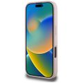 Puzdro Guess Hardcase PU s lisovaným vzorom a kovovým trojuholníkom 4G pre iPhone 16 Pro Max 6,9" ružové