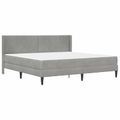 vidaXL Rám postele s matracom Svetlosivá 200 x 200 cm Zamat