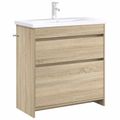 vidaXL Skriňa pod umývadlo do kúpeľne Dub sonoma 78,5 x 37,5 x 81 cm