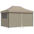 vidaXL Párty stan 279 x 410 x 315 cm Sivohnedá Oxfordská látka