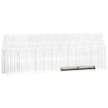 vidaXL Klietka pre sliepky 2 ks Strieborná 600 x 100 x 210 cm