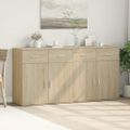 vidaXL Komody 2 ks dub sonoma 79x38x80 cm kompozitné drevo
