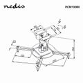 Nedis PJCM100BK - Stropní držák projektoru| | 360° | Max. 10 kg | 130 mm | černý NEDIS stropní držák pro projektor/ Full motion/ nosnost 10 kg/ otácení 360°/ 4 ramena/ ocel/ cerný