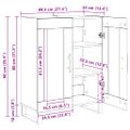 vidaXL Servírovacia skriňa Staré drevo 69,5 x 34 x 90 cm