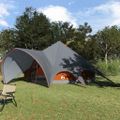 vidaXL Teepee stan pre 7 osôb 7-miestny Šedá a oranžová