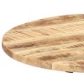 vidaXL Bočný stolík 60x(46-63) cm masívne mangovníkové drevo a liatina