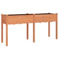 vidaXL Kvetináč s vložkou hnedý 161x45x76 cm jedľový masív