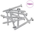 vidaXL Nábytkové skrutky 12 ks Strieborná M6 x 70 mm Oceľ
