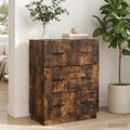 vidaXL Zásuvkový kabinet Dymový dub 66 x 34,5 x 87 cm Kompozitné drevo