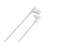 Kábel mx corner fast charge lightning 2.4a/1m, biely angulárny