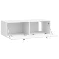 vidaXL Nástenná TV skrinka Biela s vysokým leskom 98 x 41 x 30 cm