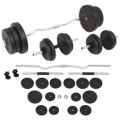 vidaXL Súprava závaží a tyčí barbell a dumbbell, 60 kg