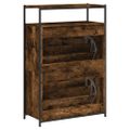 vidaXL Botník dymový dub 75x34x112 cm spracované drevo