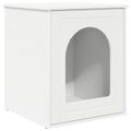 vidaXL Mačka Dom Biela 53 x 52 x 62 cm Kompozitné drevo