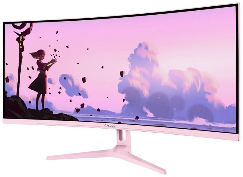 AROZZI NOVA herní monitor 34" 34T2K165 Pink/ LED/ 3440x1440/ 165Hz/ VA/ 4000:1/ 1ms/ 2xHDMI/ 2xDP/ růžový LED monitor, herní, prohnutý, 34", VA, 3440×1440, 21:9, 1ms, 165Hz, 2× HDMI, 2× DisplayPort, repro, ružový, en. tr. F