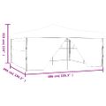 vidaXL Skladací altánok so 4 stenami 5x5 m, krémový
