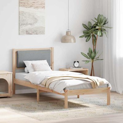 vidaXL Rám postele Svetlosivá 80 x 200 cm Masívne borovicové drevo
