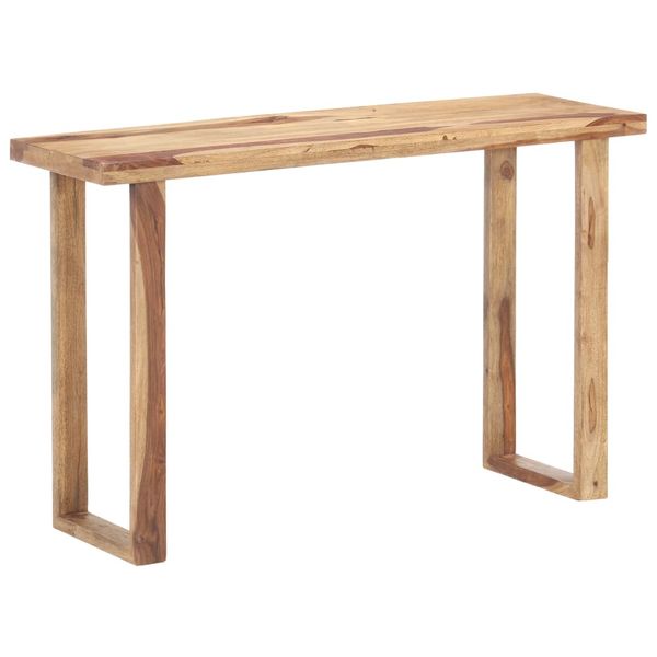 vidaXL Konzolový stolík 118x40x76 cm sheshamový masív
