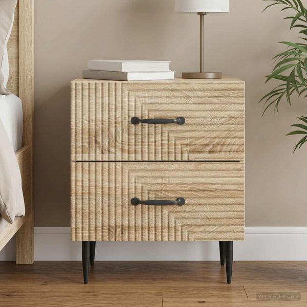 vidaXL Nočný stolík Dub sonoma 43 x 34,5 x 47,5 cm Kompozitné drevo