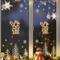 vidaXL Vianočné osvetlenie santa silueta 2 ks 35 LED diód teplá biela