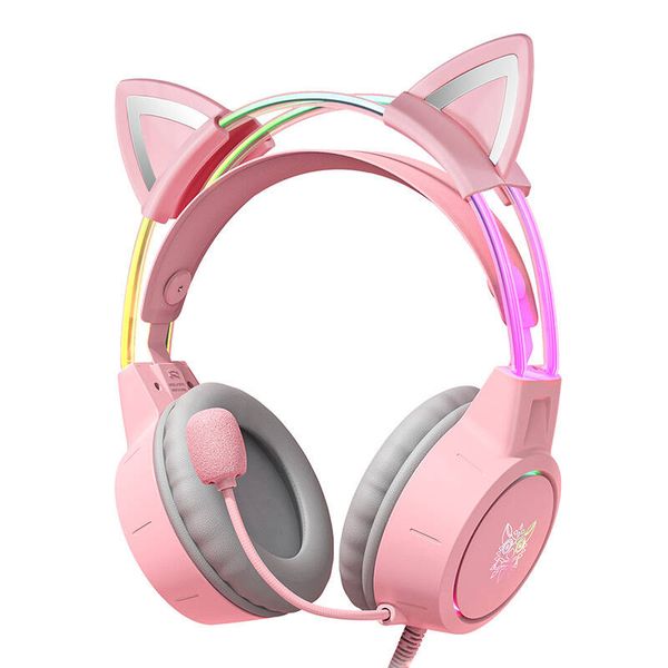 Herné slúchadlá ONIKUMA X15Pro Pink Cat's Ears