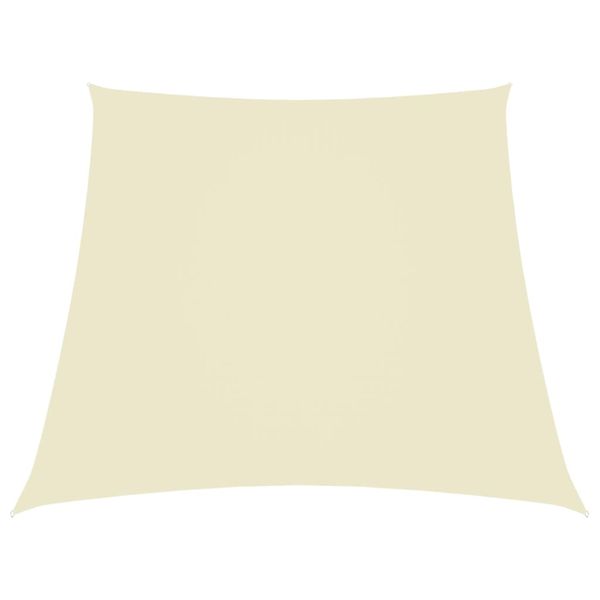 vidaXL Tieniaca plachta, oxford, lichobežníková 3/4x3 m, krémová