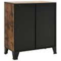 vidaXL Úložná skrinka rustikálna hnedá 72x36x82 cm kov a MDF