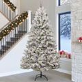 vidaXL Umelý Sklápací Vianočný Stromček 300 LED Zelená a biela 300 cm