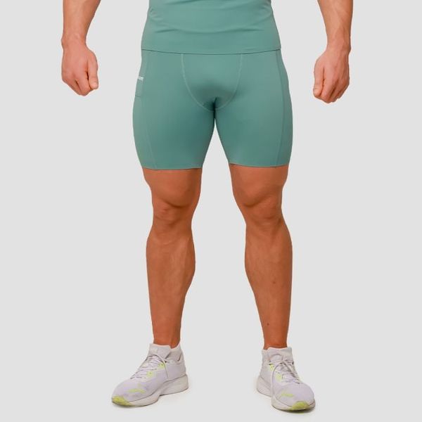 Kompresné šortky Mid Blue - GymBeam, veľkosť L